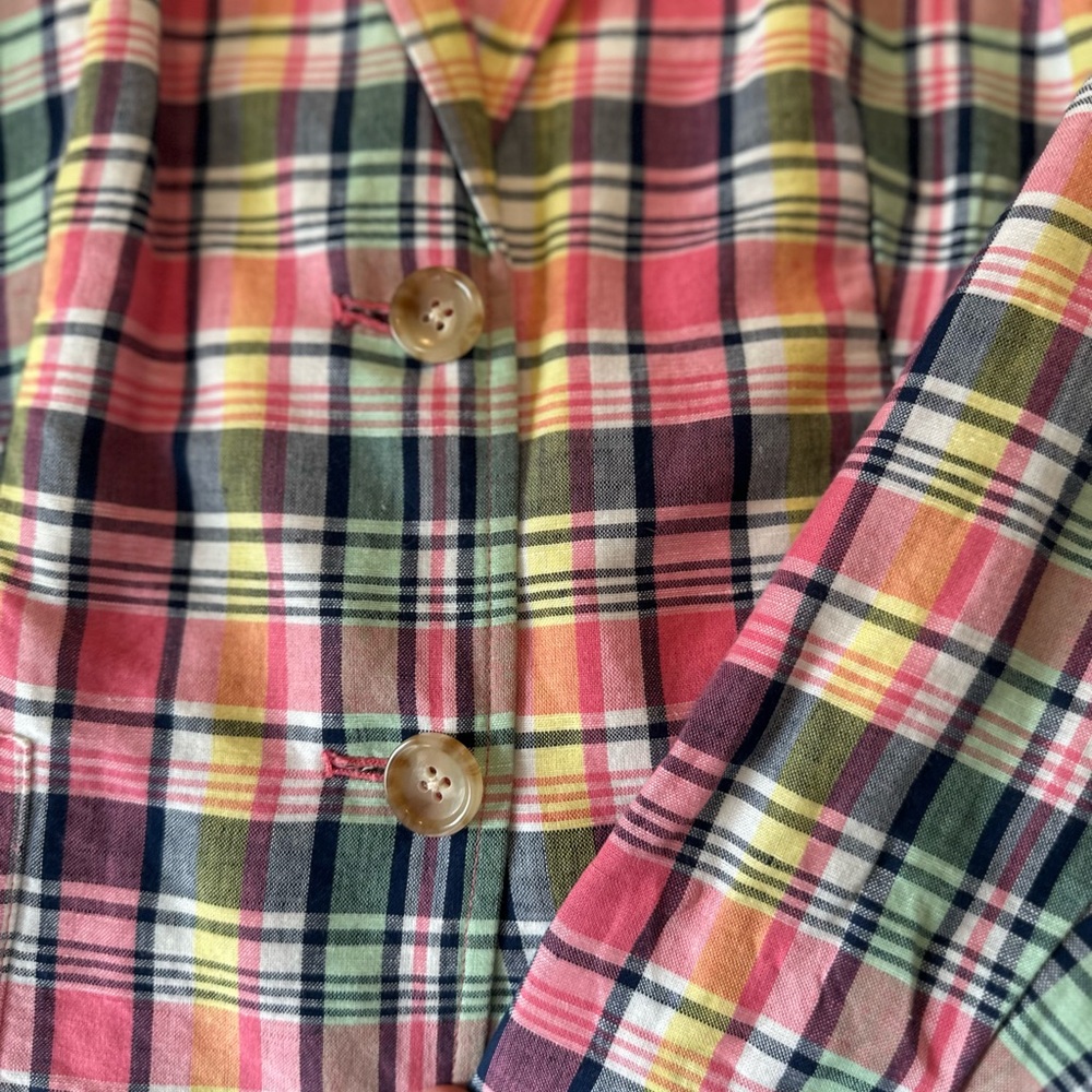 Talbots madras Plaid Jacket - Picture 2 of 6